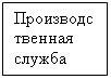 Подпись: Производственная служба