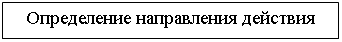 Подпись: Определение направления действия