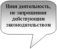 Скругленная прямоугольная выноска: Иная деятельность, не запрещенная действующим законодательством