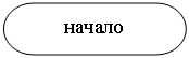 Блок-схема: знак завершения: начало