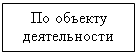 Подпись: По объекту деятельности