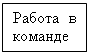 Подпись: Работа в команде