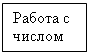 Подпись: Работа с числом