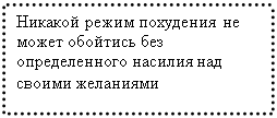 Подпись: Никакой режим похудения не может обойтись без определенного насилия над своими желаниями 