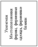 Подпись: Указатели 
Местоположения фирмы, фирменная одежда, фирменные бланки
