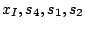 $x_{I},s_{4},s_{1},s_{2}$