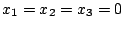 $x_{1}=x_{2}=x_{3}=0$