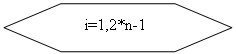 Шестиугольник:          i=1,2*n-1