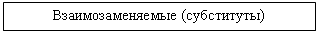 Подпись: Взаимозаменяемые (субституты)