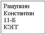 Подпись: Ращупкин
Константин
11-Б
КЭГГ
