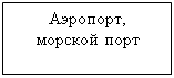 Подпись: Аэропорт, морской порт 