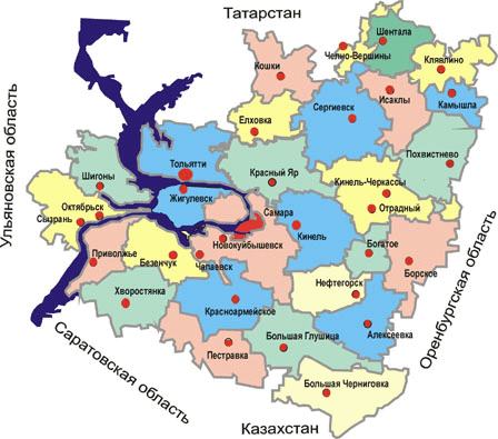 Административно-территориальное деление Самарской области