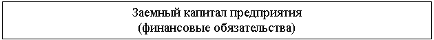 Подпись: Заемный капитал предприятия
(финансовые обязательства)
