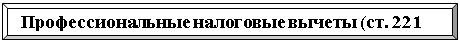 Багетная рамка:  Профессиональные налоговые вычеты (ст. 221 НК)