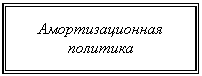 Подпись: Амортизационная политика