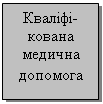 Подпись: Кваліфі-кована медична допомога