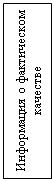 Подпись: Информация о фактическом качестве