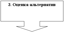 Выноска со стрелкой вниз: 3. Оценка альтернатив