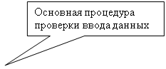 Прямоугольная выноска: Основная процедура проверки ввода данных