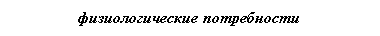 Подпись: физиологические потребности