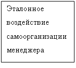 Подпись: Эталонное воздействие самоорганизации менеджера