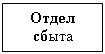 Подпись: Отдел 
сбыта
