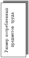 Подпись: Размер потребленных предметов  труда