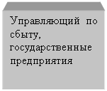 Блок-схема: процесс: Управляющий по сбыту, государственные предприятия