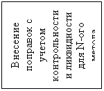 Блок-схема: процесс: Внесение поправок с учетом контрольности и ликвидности для N-ого метода