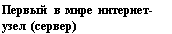 Подпись: Первый в мире интернет- узел (сервер)