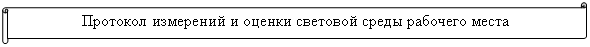 Горизонтальный свиток: Протокол измерений и оценки световой среды рабочего места

