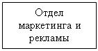 Подпись: Отдел маркетинга и рекламы