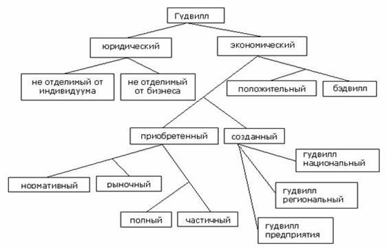 Рис. 2. Классификация гудвилла