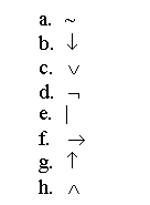 Подпись: a.	~
b.	 
c.	 
d.	 
e.	|
f.	 
g.	 
h.	 
