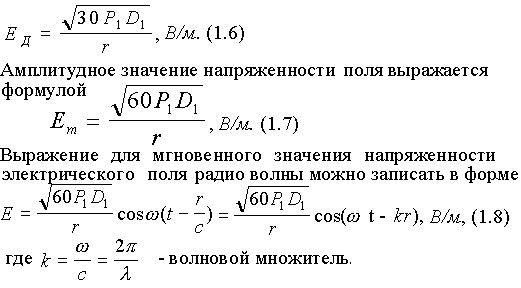 Напряженность поля радиотелецентров