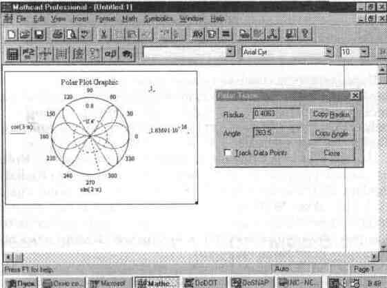 Установки форматов объектов системы MathCAD