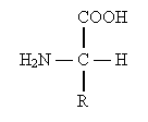 Подпись:                COOH
                ç
H2N ¾ C ¾ H
                ç
               R 

