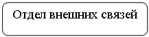 Скругленный прямоугольник: Отдел внешних связей