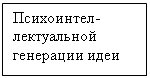 Подпись: Психоинтел-лектуальной генерации идеи