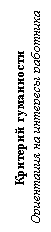 Подпись: Критерий гуманности
Ориентация на интересы работника
